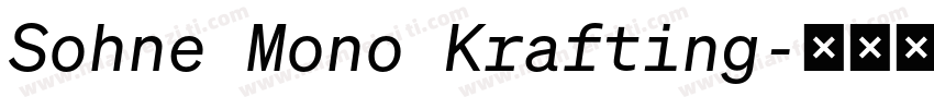 Sohne Mono Krafting字体转换